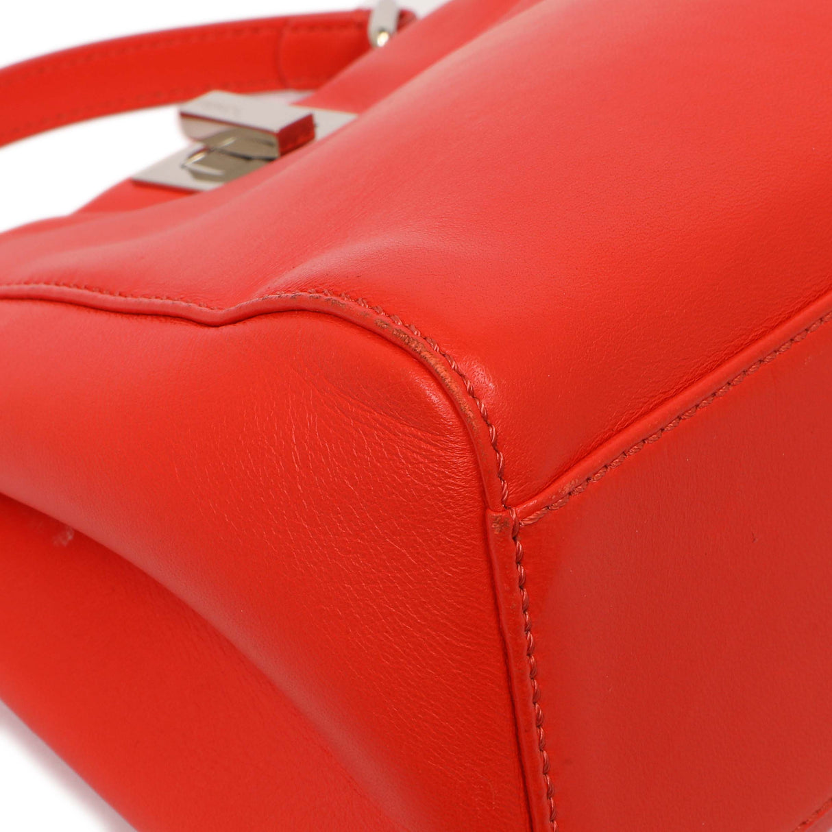 Fendi Papavero Nappa Mini Peekaboo Iconic Satchel Handbags Fendi