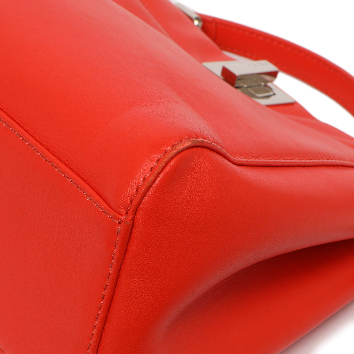 Fendi Papavero Nappa Mini Peekaboo Iconic Satchel Handbags Fendi