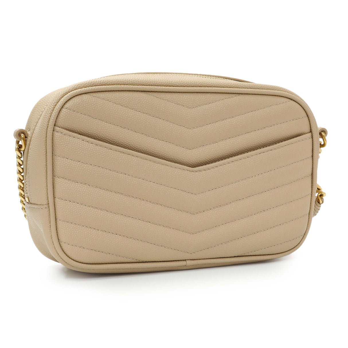 Saint Laurent Dark Beige Grain De Poudre Matelasse Monogram Mini Lou Camera Bag Handbags Saint Laurent