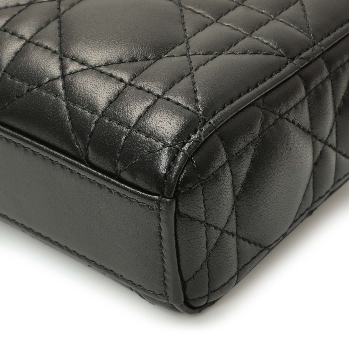 Christian Dior Black Lambskin Cannage Micro Lady D-Joy Handbags Christian Dior