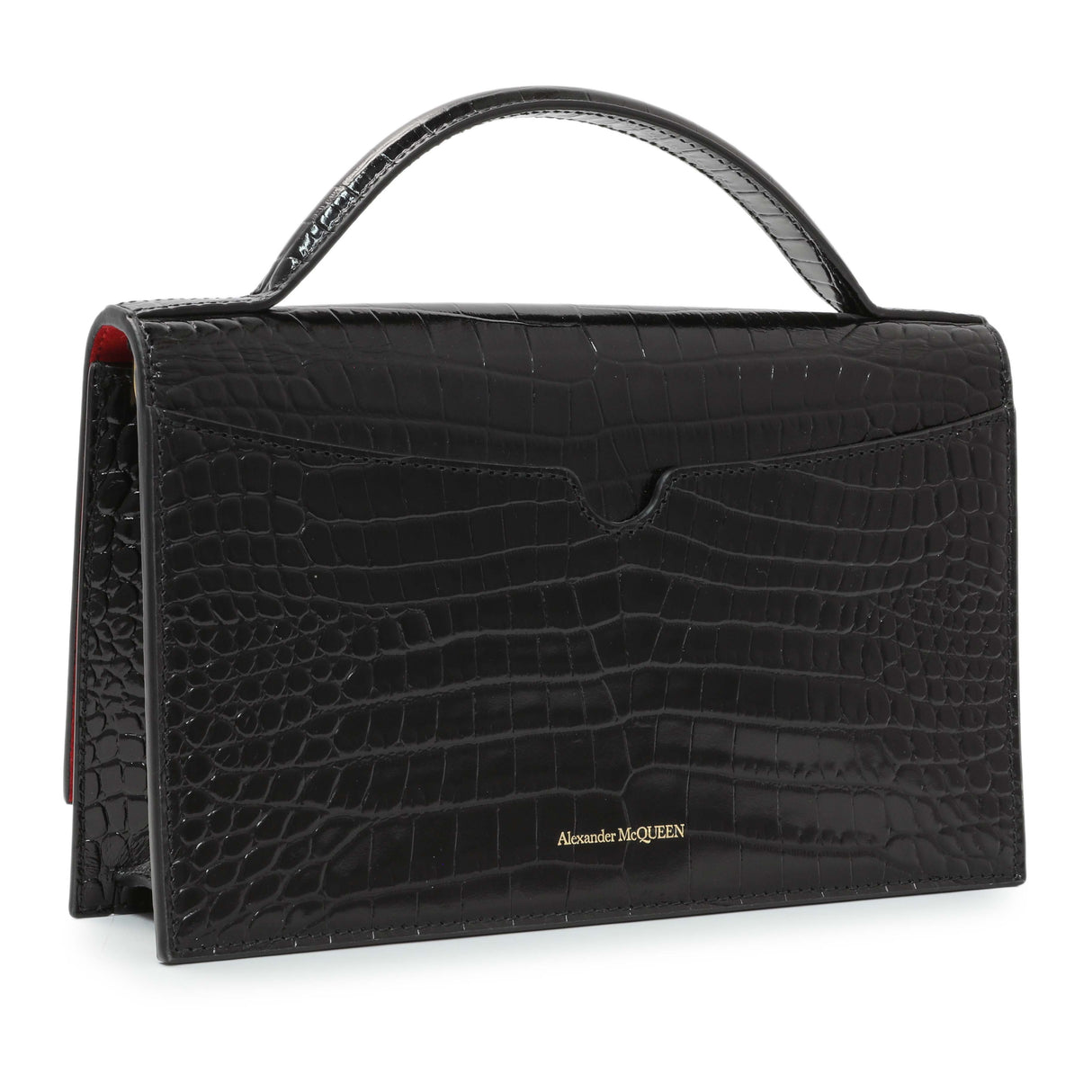 Alexander McQueen Skull Embellished Embossed Top Handle Bag Handbags Alexander McQueen
