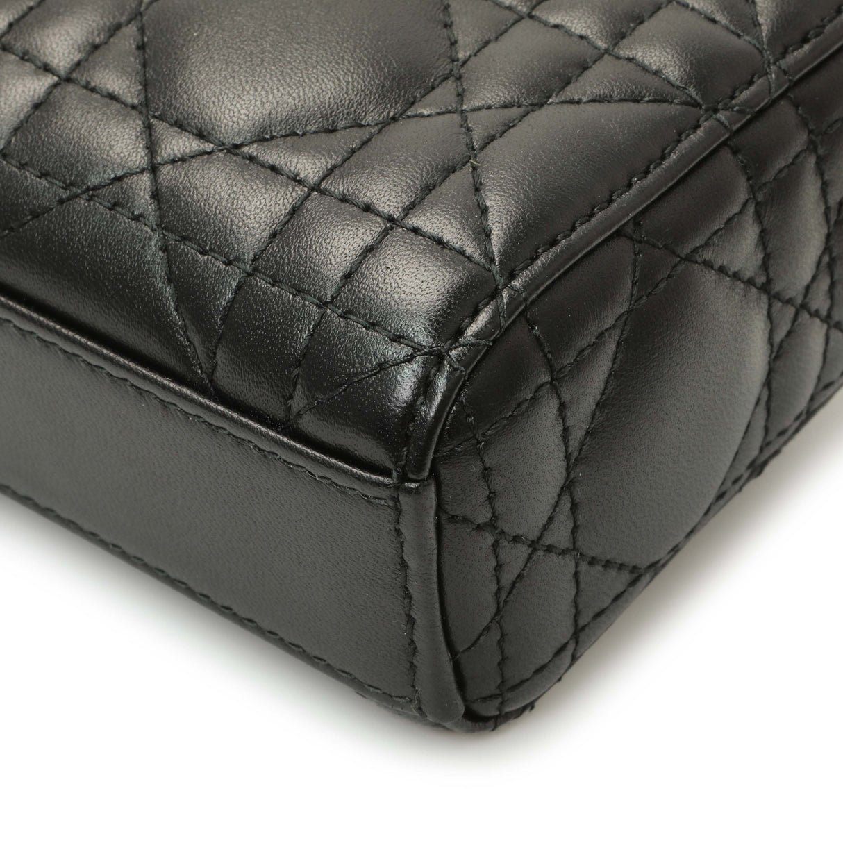 Christian Dior Black Lambskin Cannage Micro Lady D-Joy Handbags Christian Dior