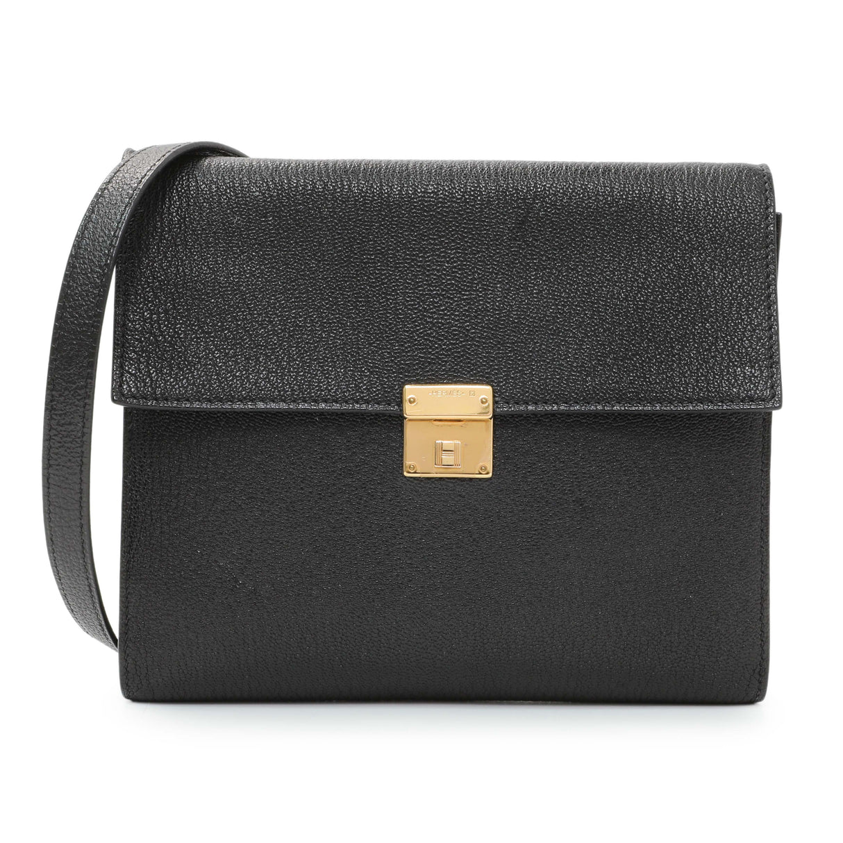 Hermes Black Chèvre Mysore Clic 16 Handbags Hermes