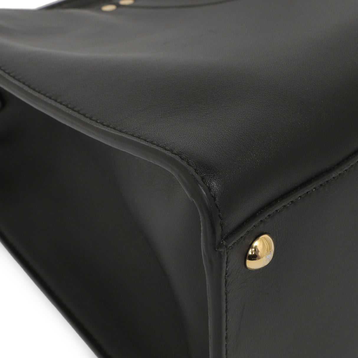 Fendi Black Vitello Seta Medium Peekaboo X-Lite Handbags Fendi