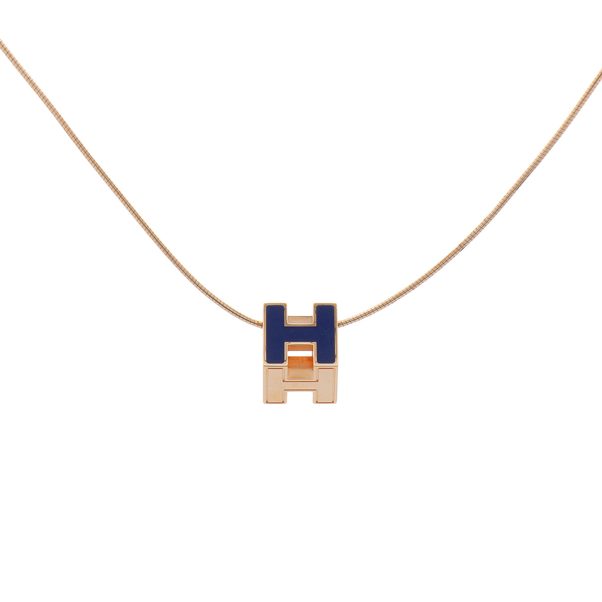 Hermes Lacquered Cage d'H Pendant Necklace Designer Jewellery Hermes