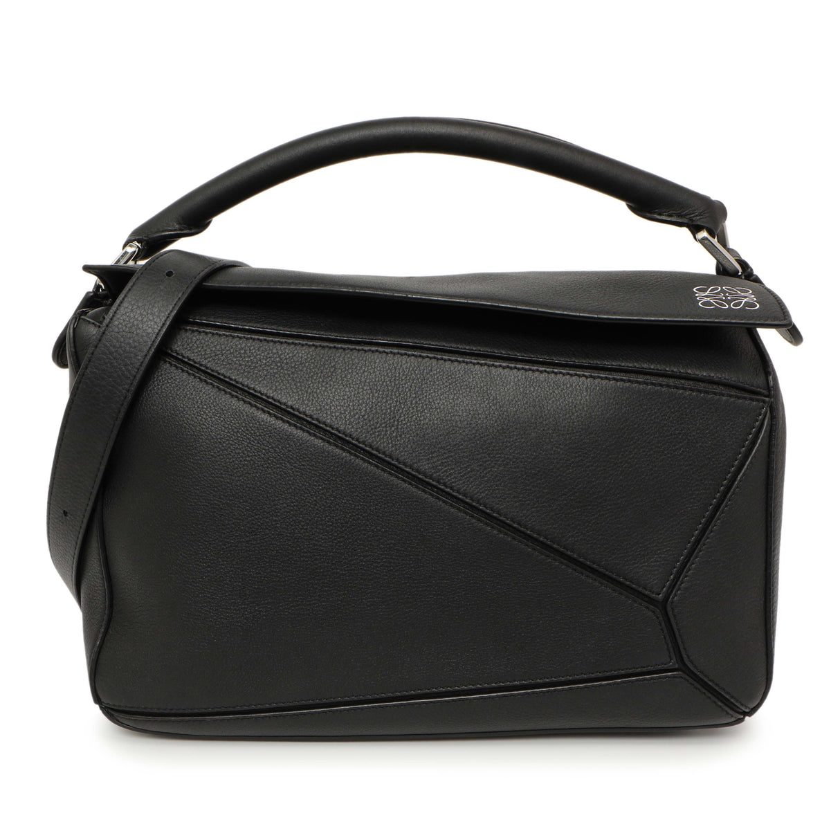 Loewe Black Calfskin Medium Puzzle Bag Handbags Loewe