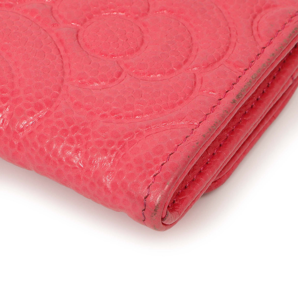 Chanel Pink Caviar Camellia Card Holder Accessories Chanel