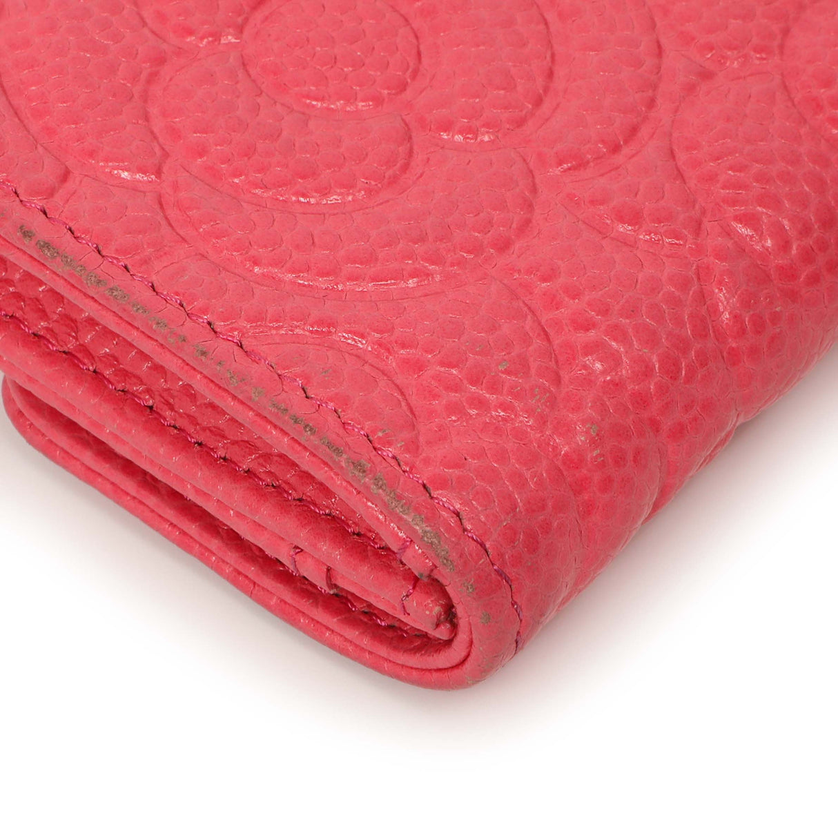 Chanel Pink Caviar Camellia Card Holder Accessories Chanel