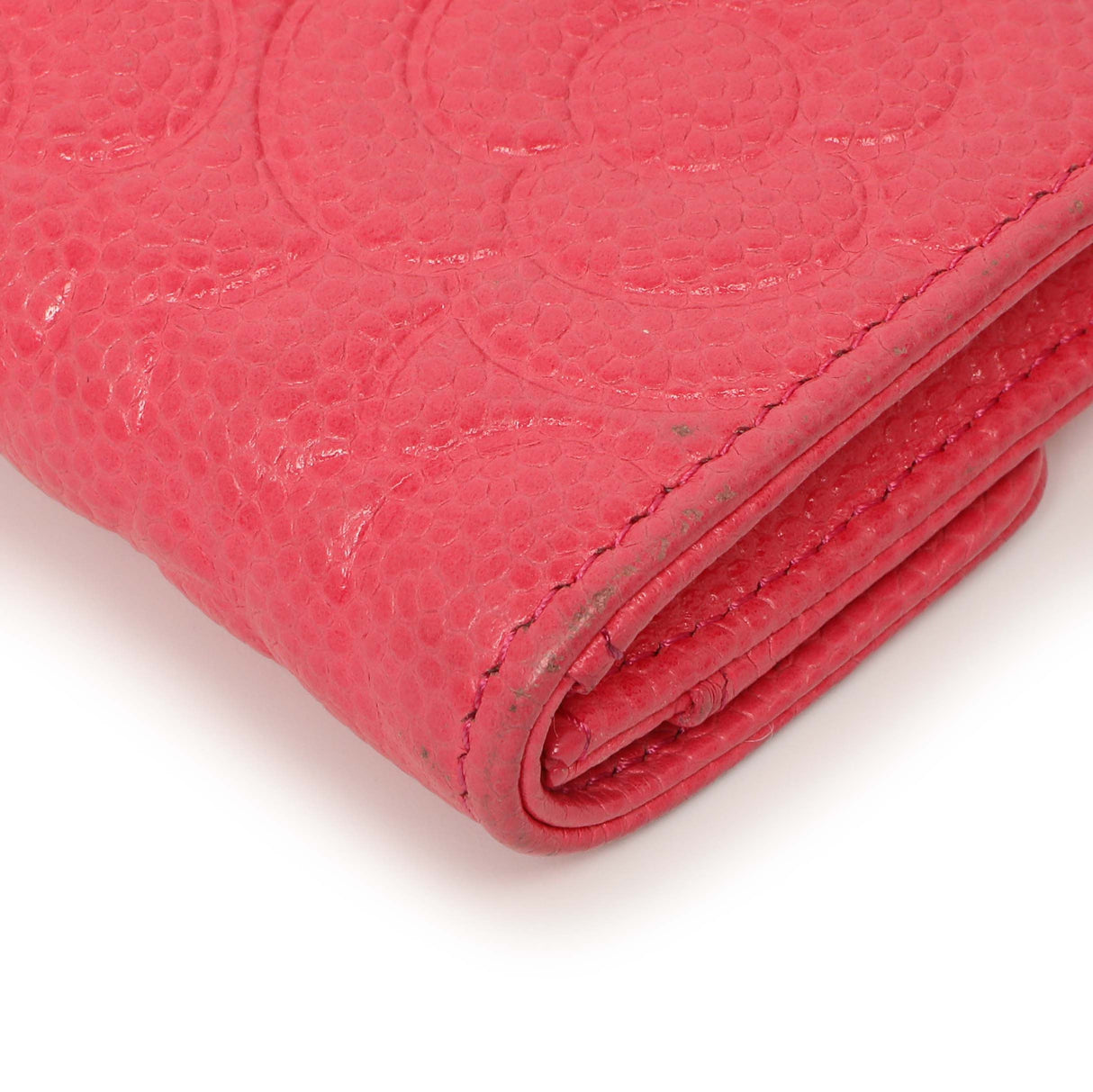 Chanel Pink Caviar Camellia Card Holder Accessories Chanel