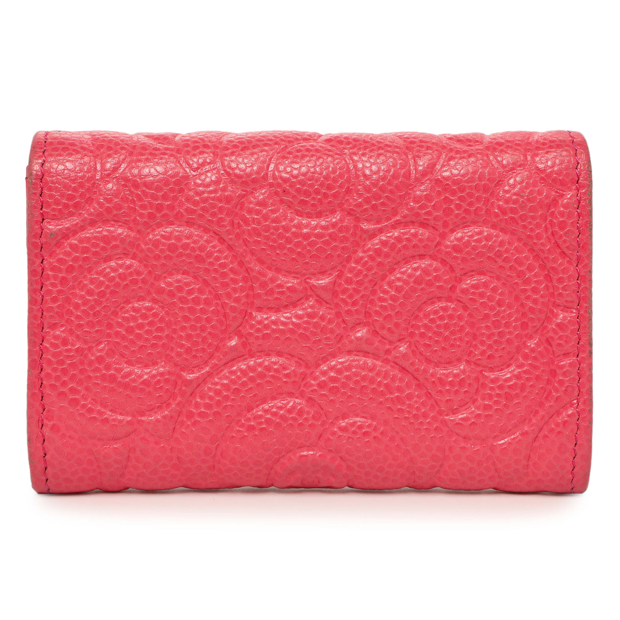 Chanel Pink Caviar Camellia Card Holder Accessories Chanel
