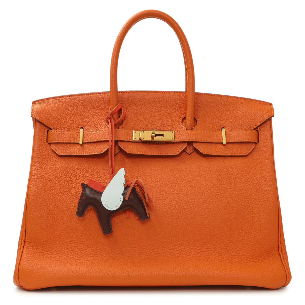 Hermes Milo Lambskin Grigri Rodeo Pegase Horse Bag Charm PM Accessories Hermes