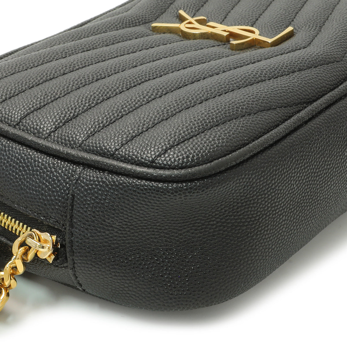 Saint Laurent Black Matelassé Lambskin Small Loulou Shoulder Bag Handbags Saint Laurent