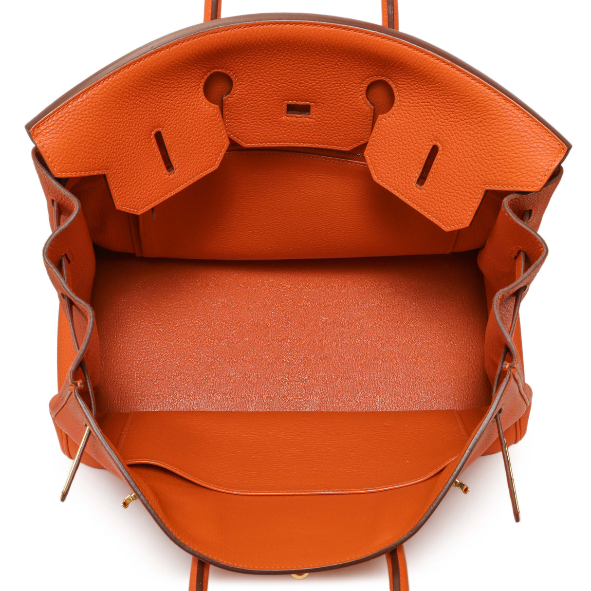 Hermes Orange Clemence Birkin 35 Handbags Hermes