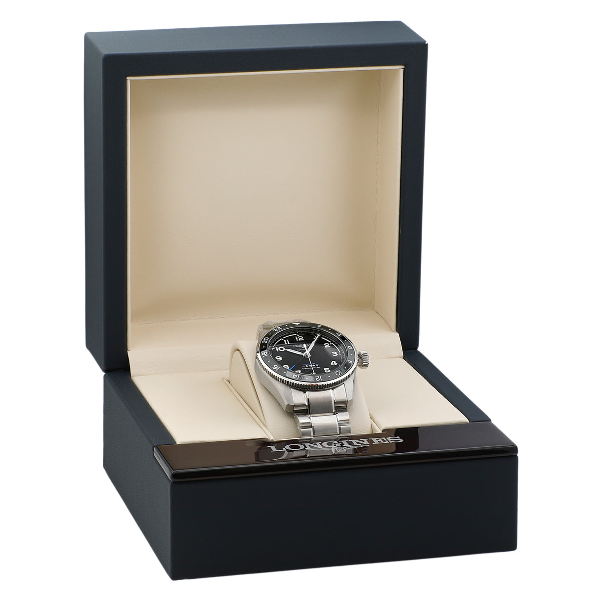 Longines Stainless Steel Spirit Zulu Time L38024536 Watches Longines