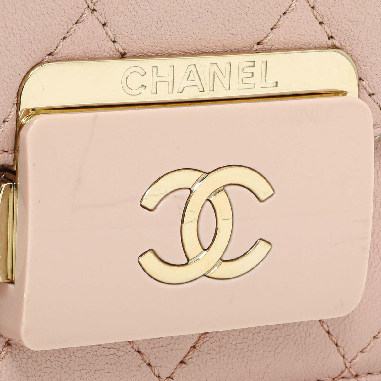 Chanel Pink Quilted Sheepskin Mini Beauty Lock Flap Handbags Chanel