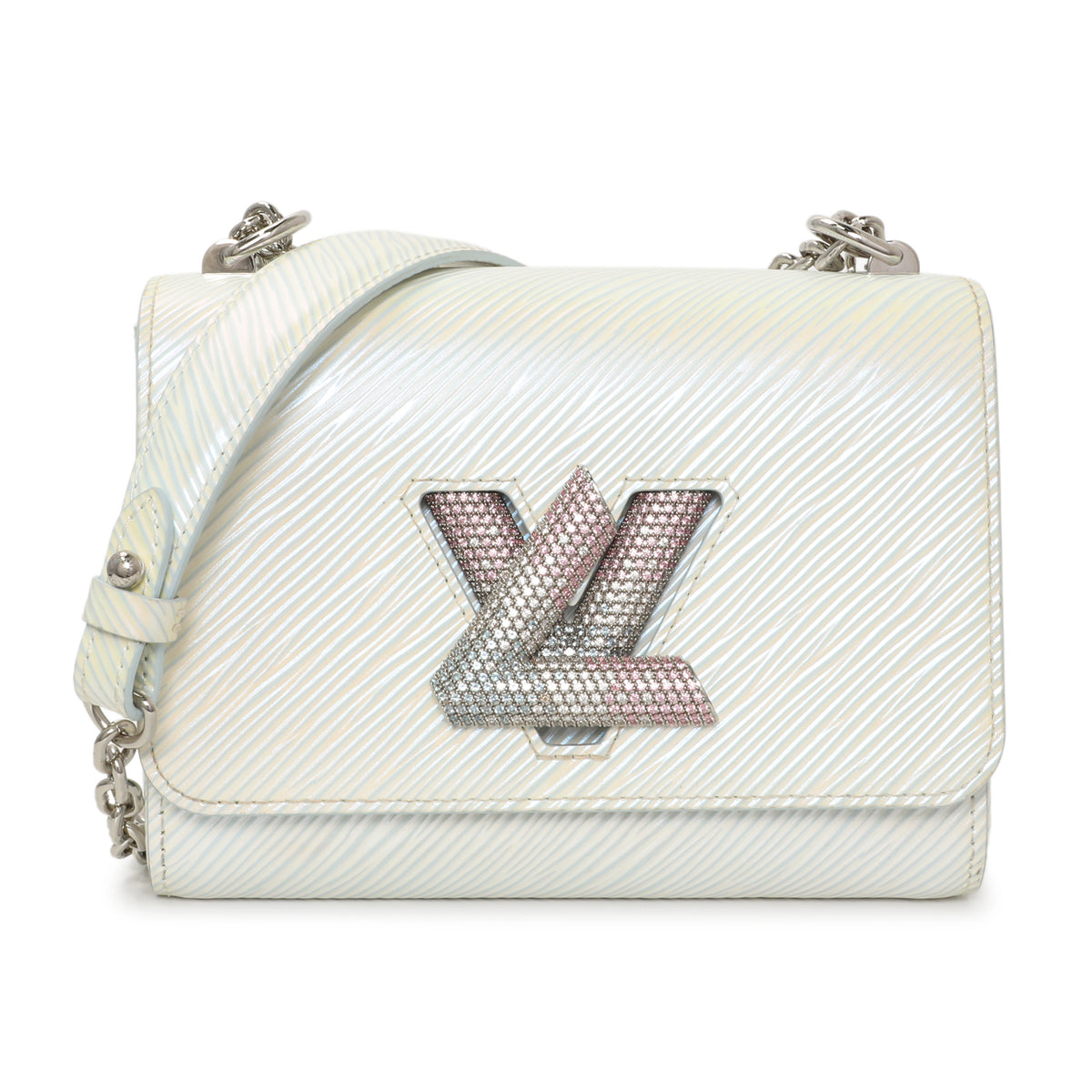 Louis Vuitton Pale White Epi Leather Twist PM with Crystal Buckle Handbags Louis Vuitton