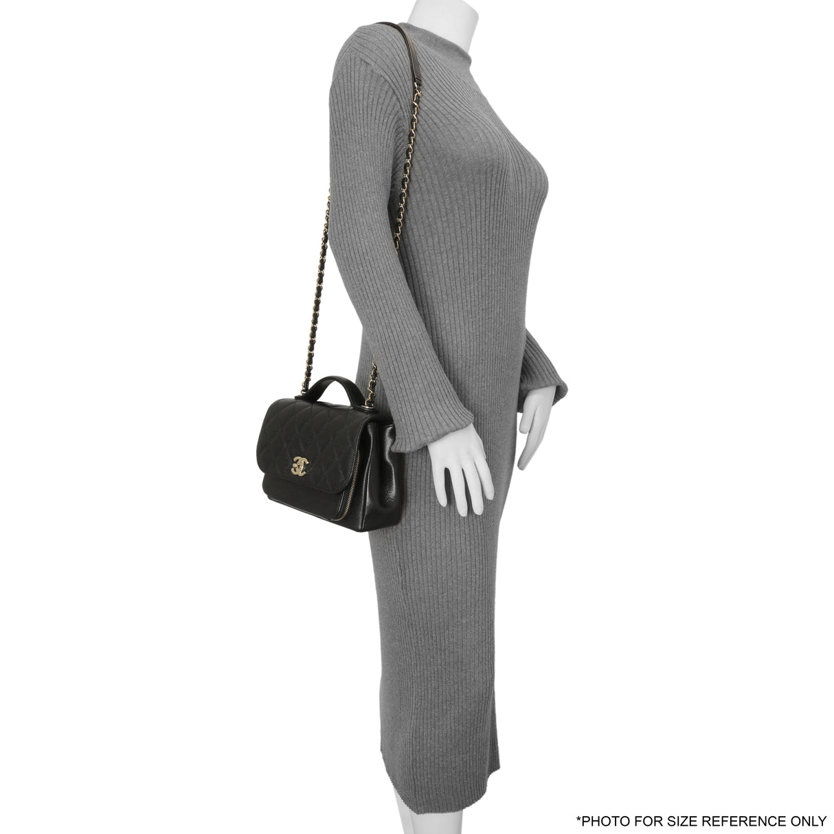 Chanel Black Caviar Medium Business Affinity Flap Handbags Chanel