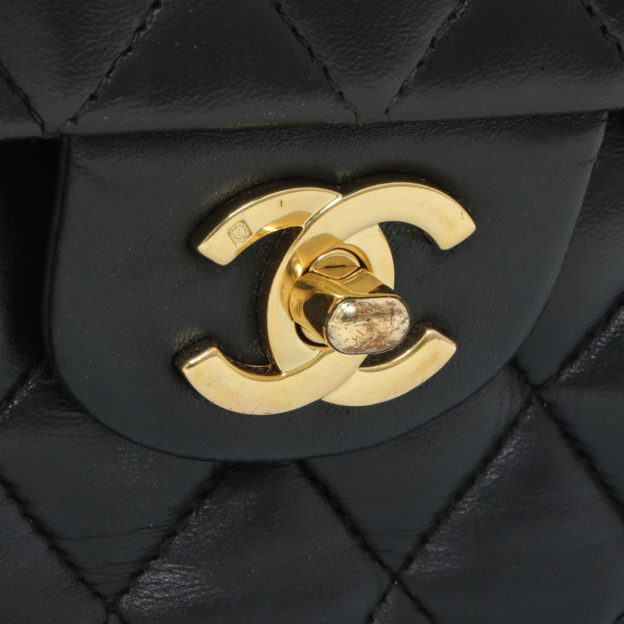 Chanel Black Quilted Lambskin Small Double Flap Handbags Chanel