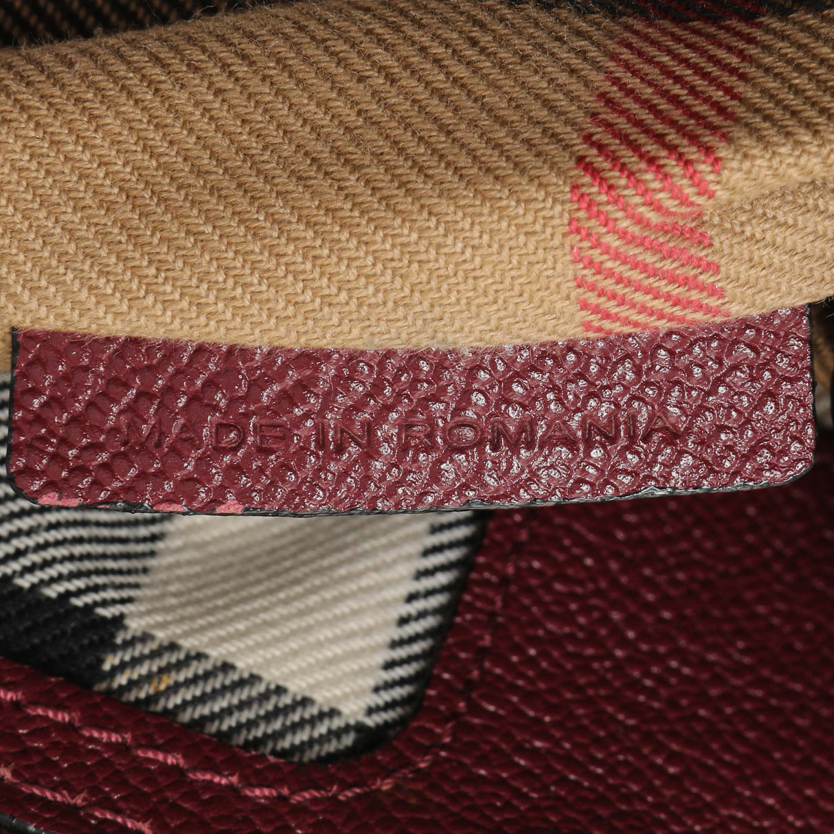 Burberry Burgundy Grained Calfskin Small Helmsley Crossbody Handbags Burberry