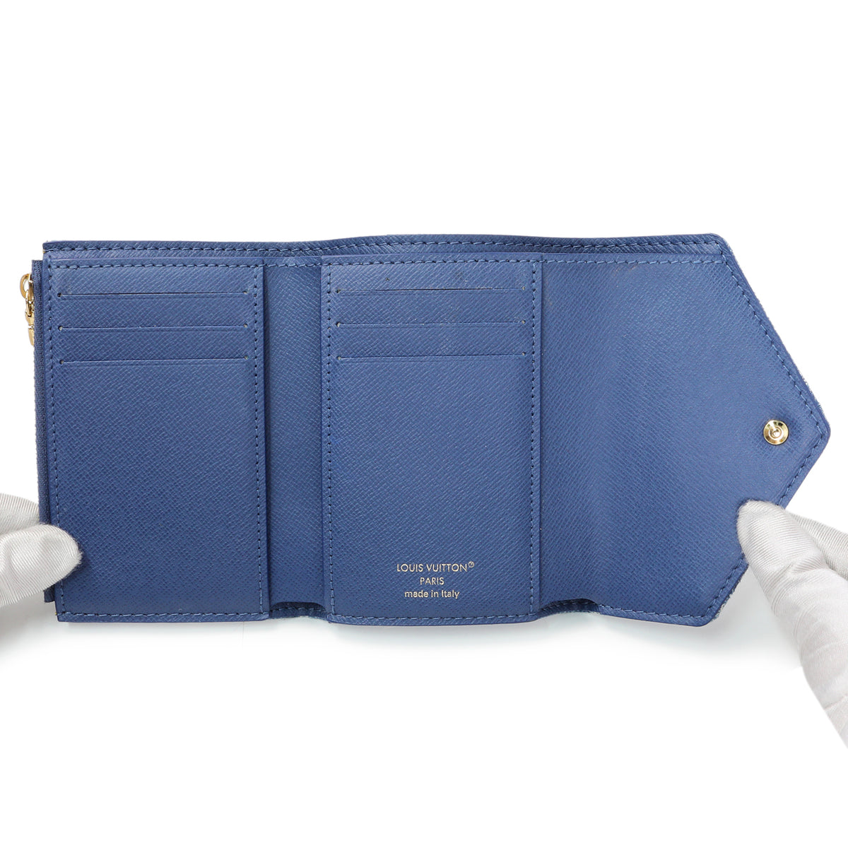 Louis Vuitton Blue Denim Monogram Jacquard Victorine Wallet Accessories Louis Vuitton