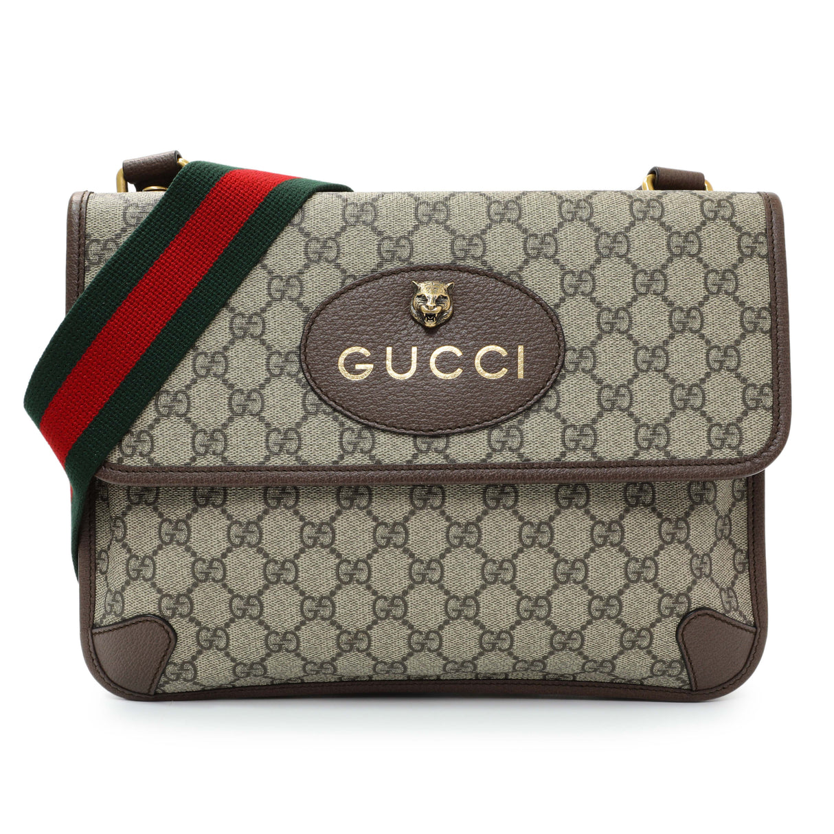 Gucci GG Supreme Monogram Web Neo Vintage Messenger Bag Handbags Gucci