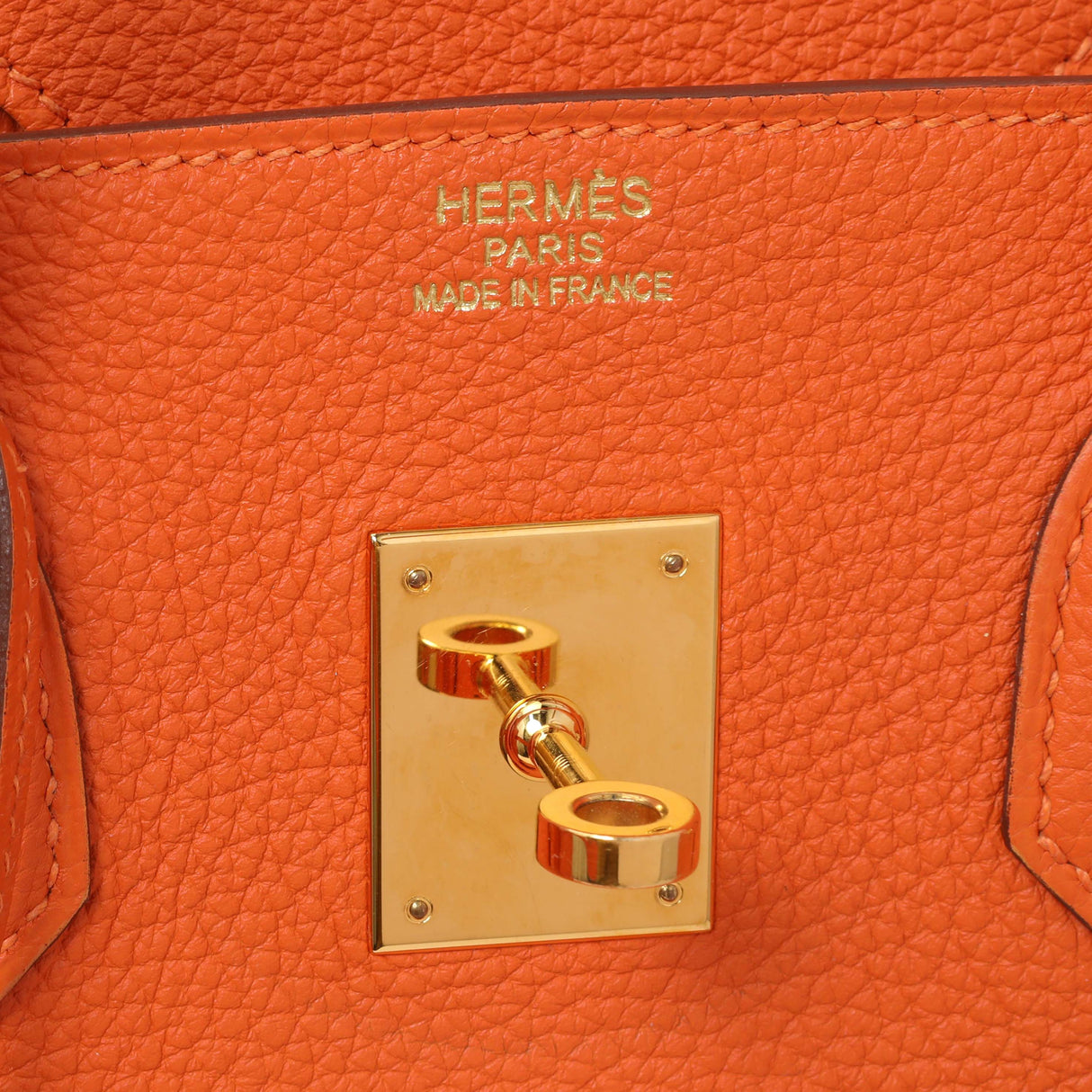 Hermes Orange Clemence Birkin 35 Handbags Hermes