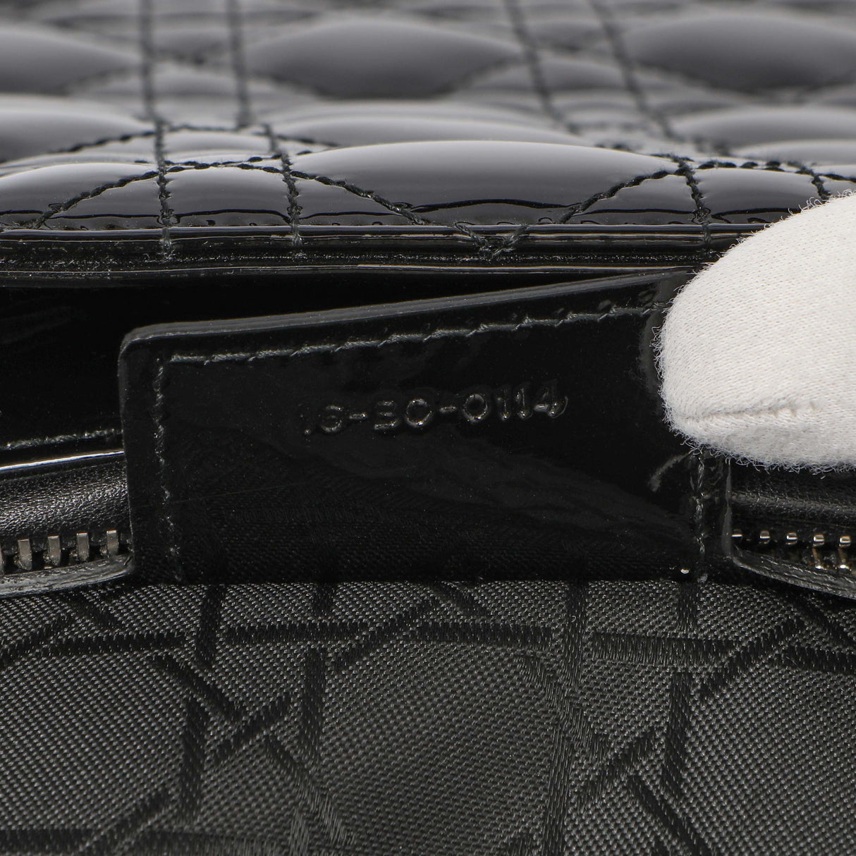 Christian Dior Black Patent Cannage Large Lady Dior Handbags Christian Dior