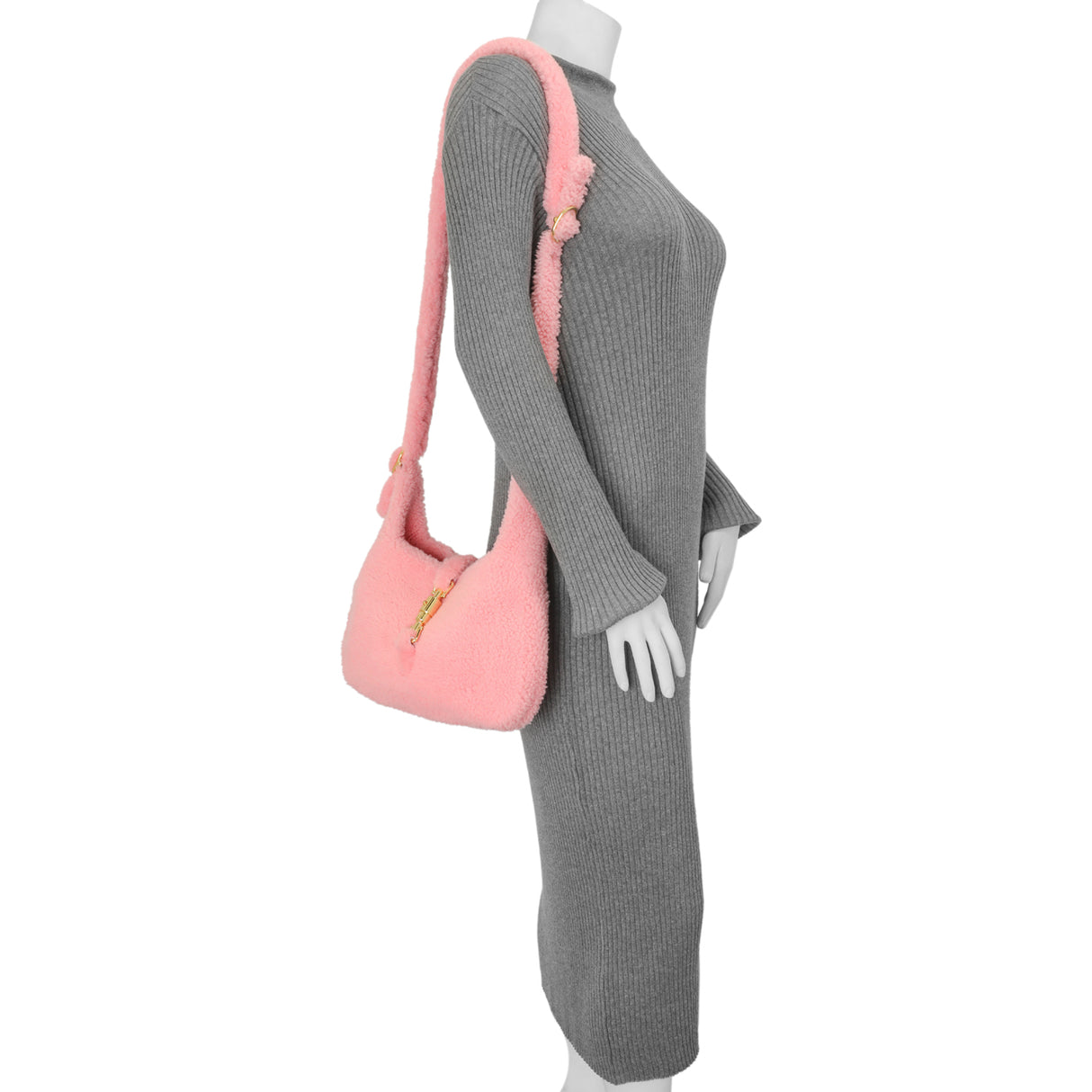 Gucci Lotus Pink Shearling Small Jackie 1961 Shoulder Bag Handbags Gucci