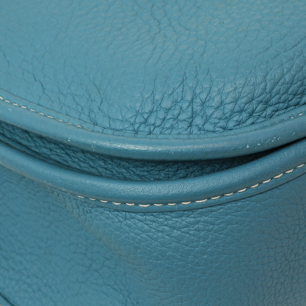 Hermes Blue Jean Clemence Evelyne III GM Handbags Hermes