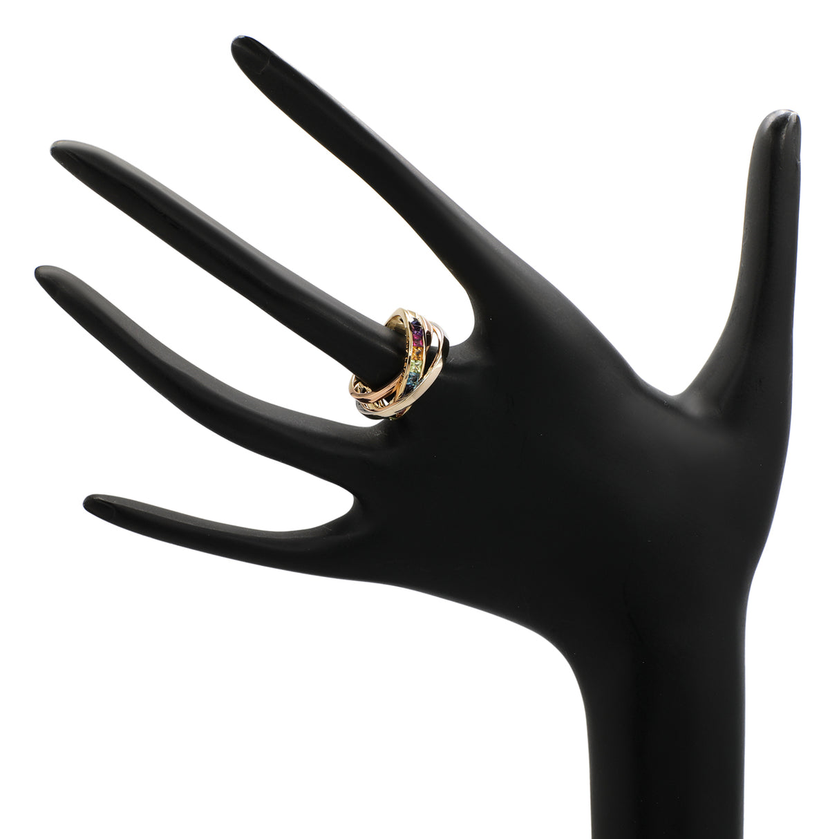 18K Yellow Gold Guy Laroche Brazilian Mix Crossover Ring Fine Jewellery Modaselle