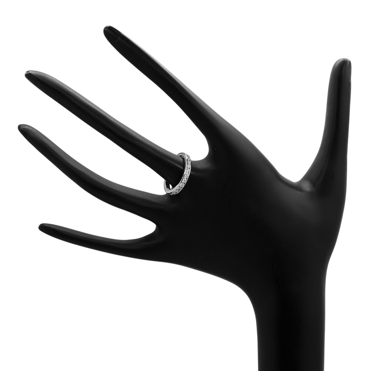 Tiffany & Co. Platinum Diamond 3mm Half Circle Wedding Band Designer Jewellery Tiffany and Co