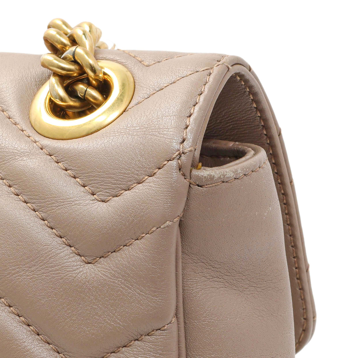 Gucci Porcelain Rose Calfskin Matelasse Medium GG Marmont Shoulder Bag Handbags Gucci