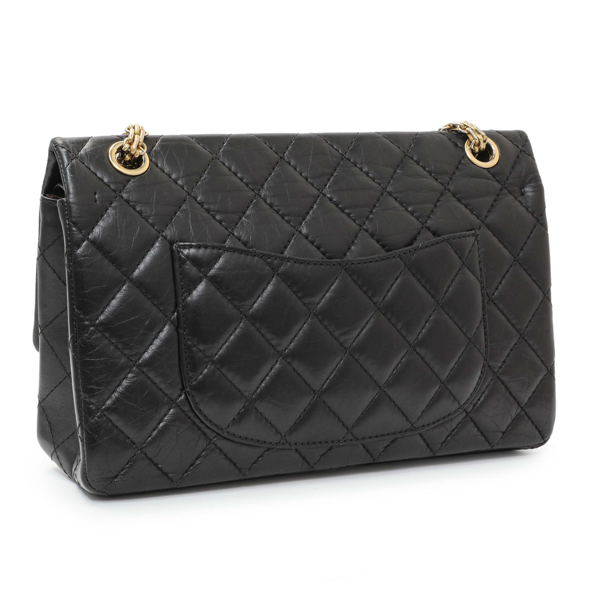 Chanel Black Quilted Aged Calfskin 2.55 Reissue 226 Flap Handbags Chanel