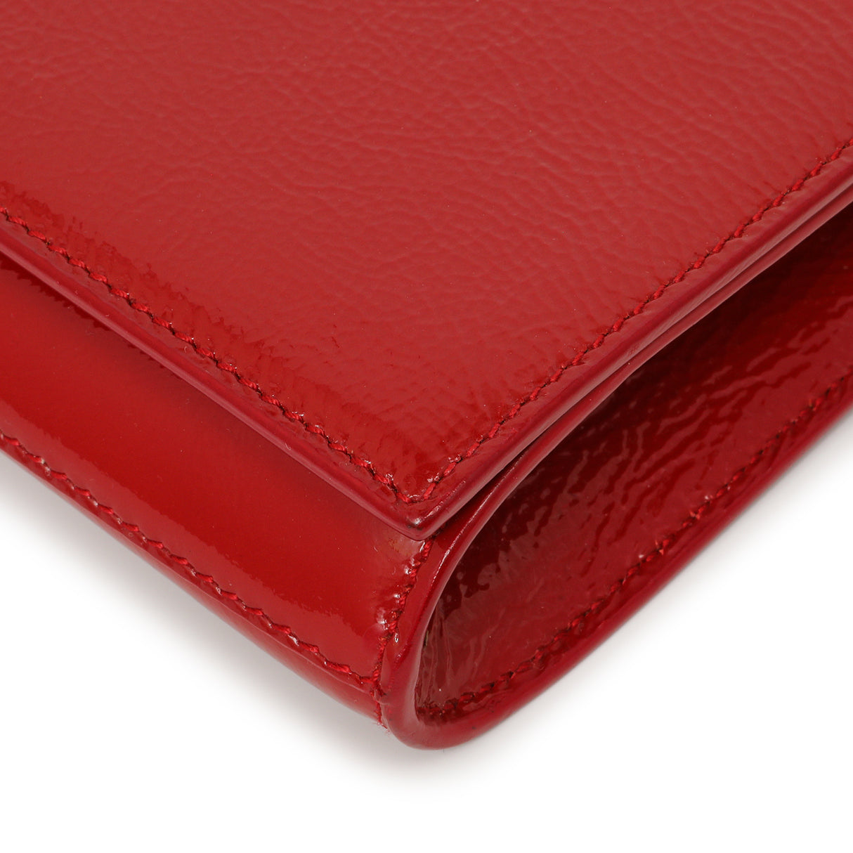 Saint Laurent Red Textured Patent Monogram Large Belle De Jour Clutch Handbags Saint Laurent
