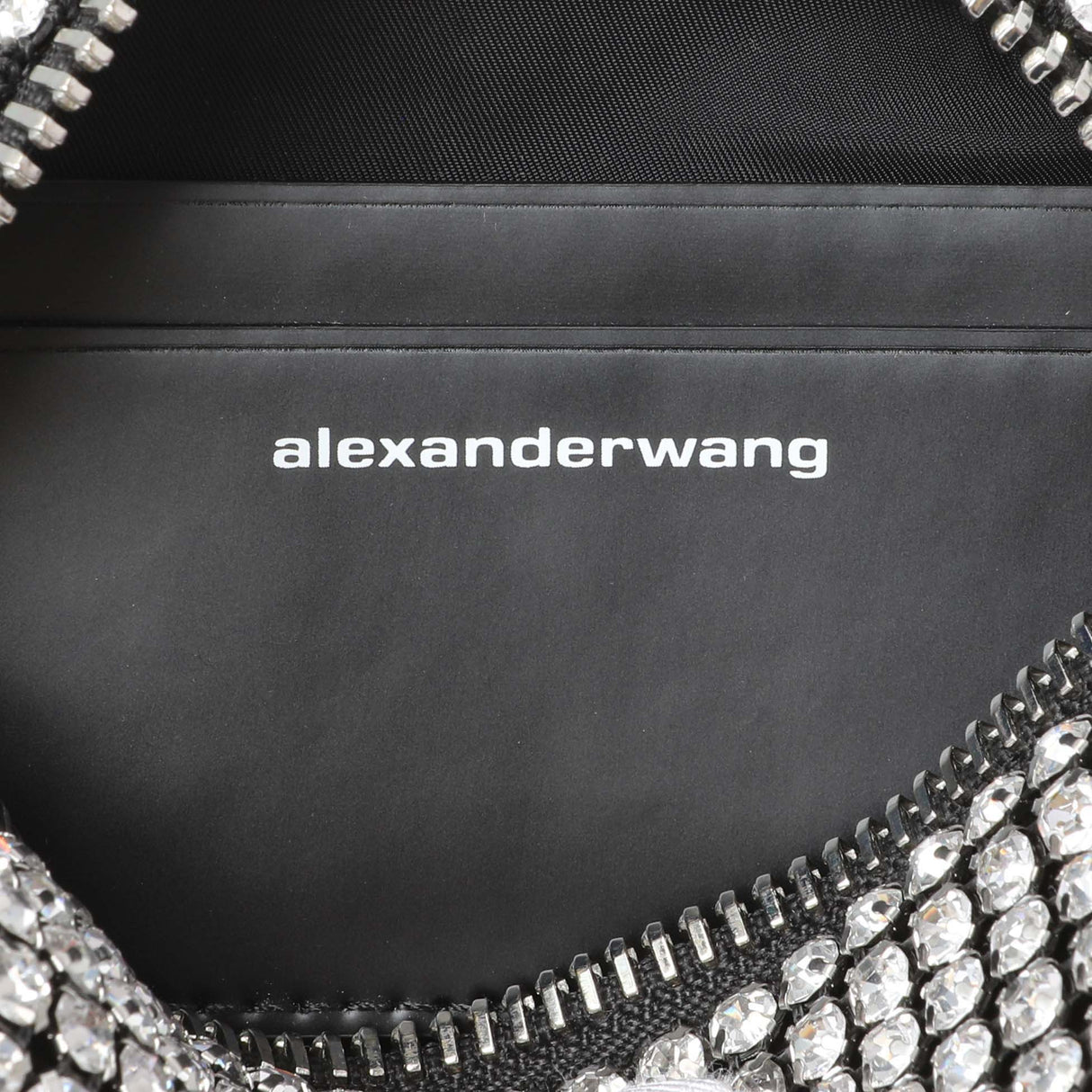 Alexander Wang Black Silver Mesh Crystal Rhinestone Mini Heiress Pouch Handbags Alexander Wang