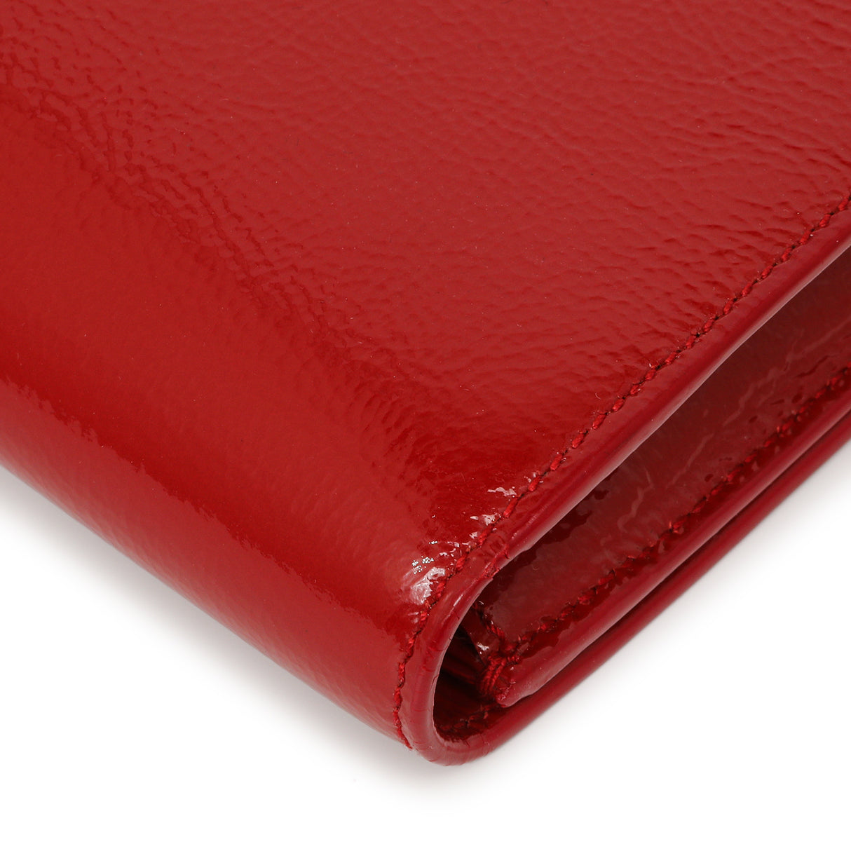 Saint Laurent Red Textured Patent Monogram Large Belle De Jour Clutch Handbags Saint Laurent