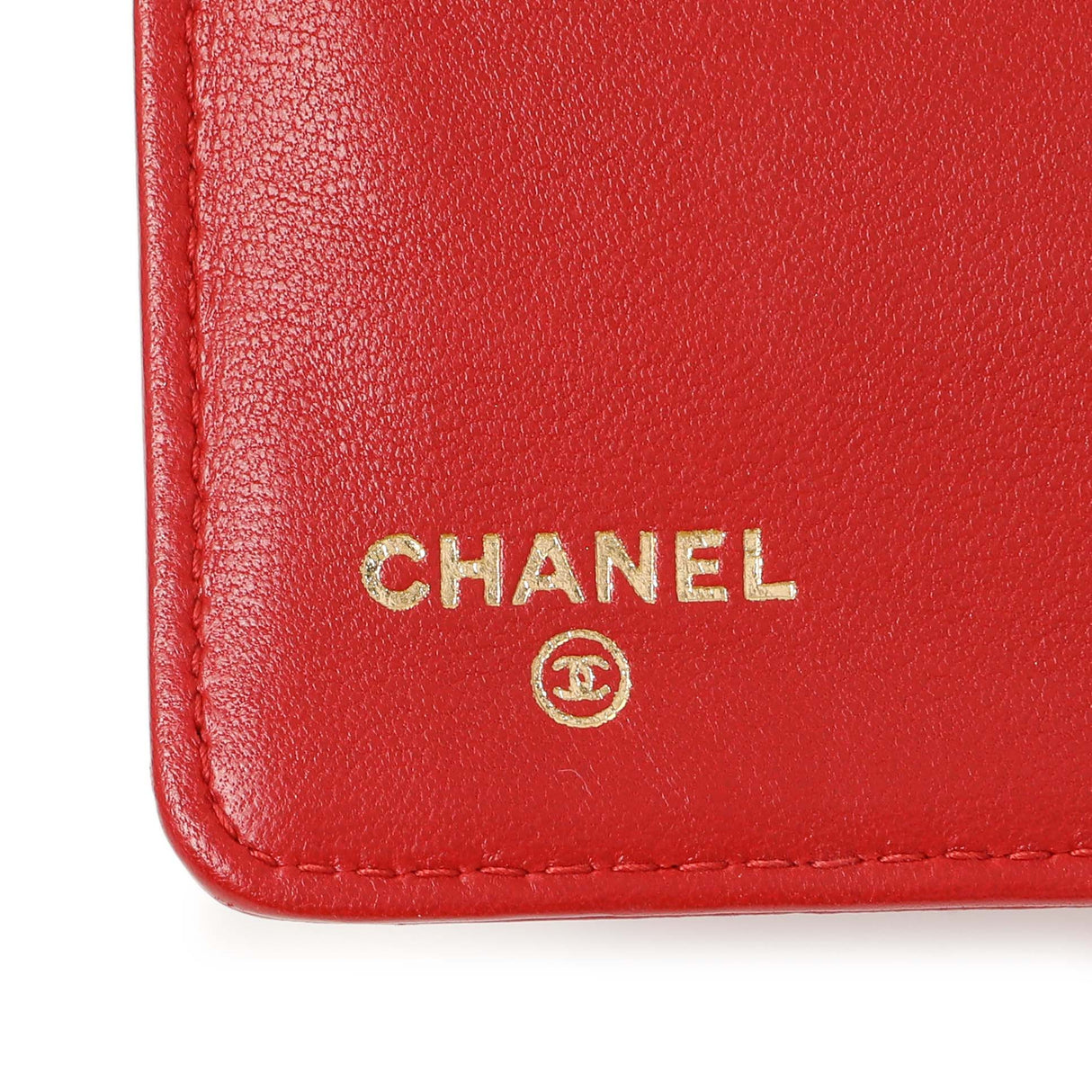 Chanel Red Quilted Lambskin Boy Yen Wallet Accessories Chanel