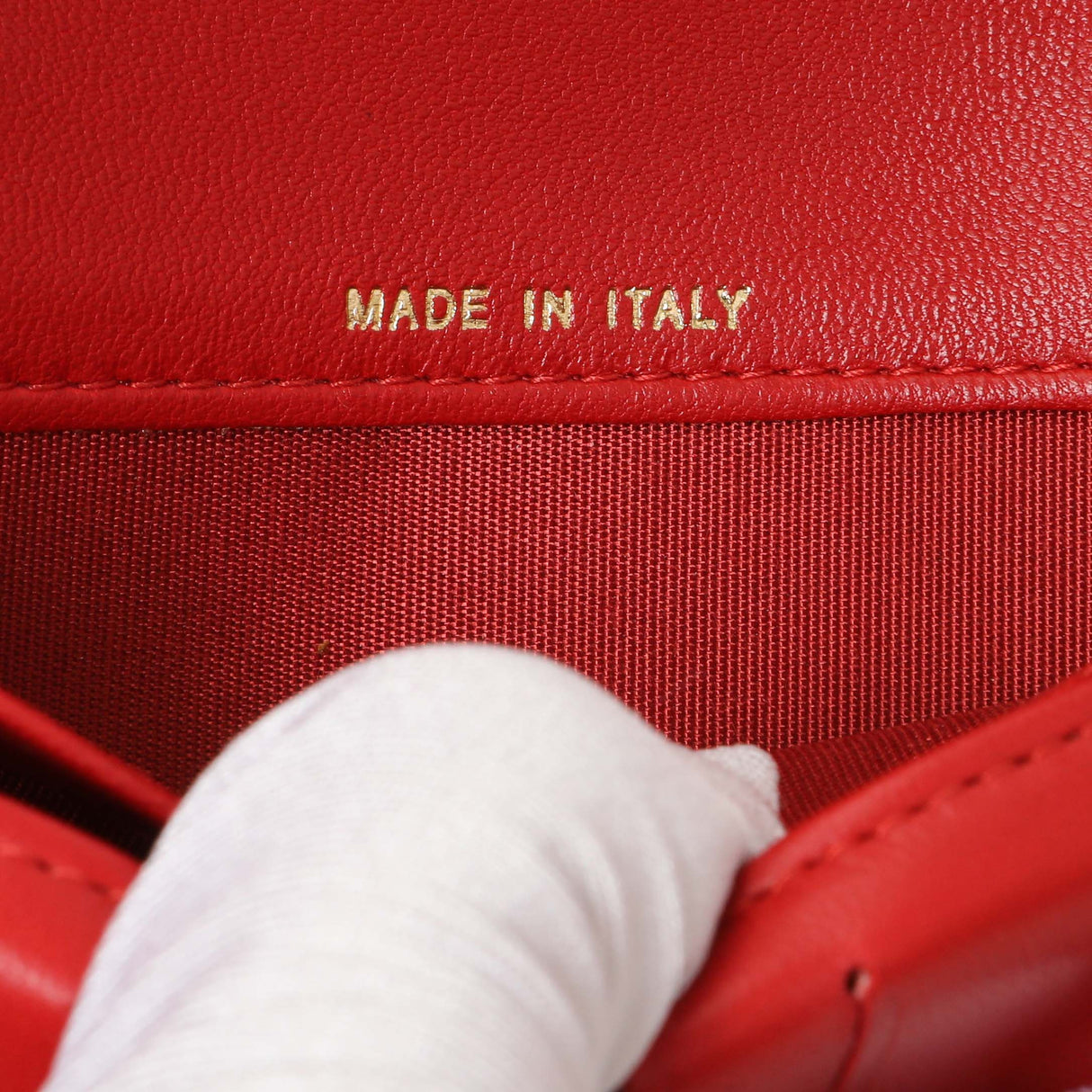 Chanel Red Quilted Lambskin Boy Yen Wallet Accessories Chanel