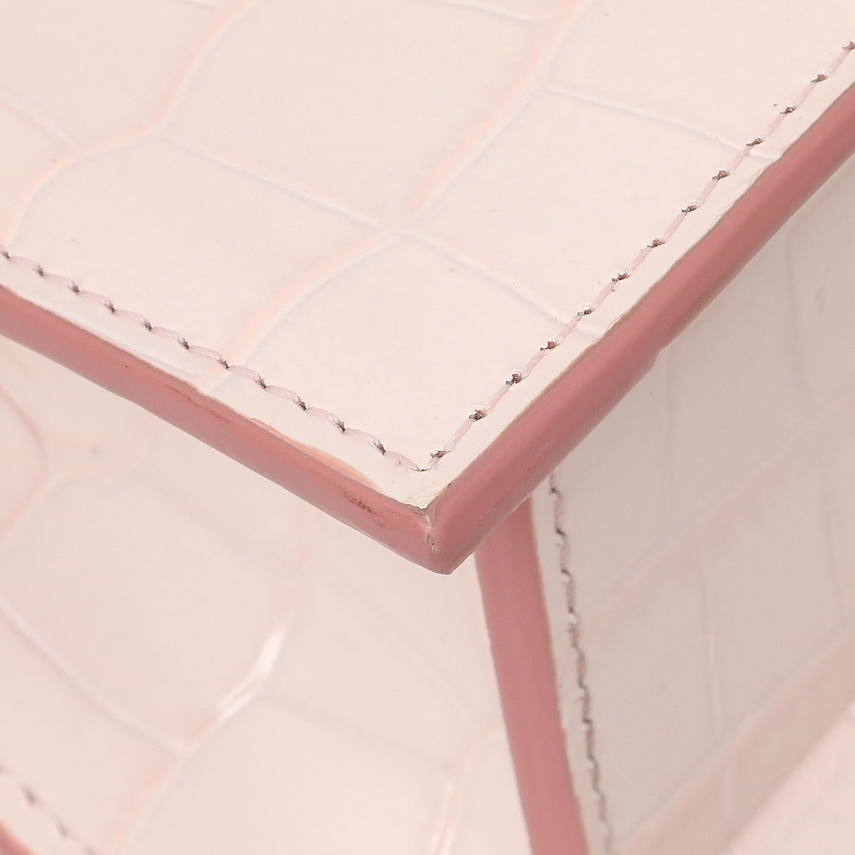 Jacquemus Pink Crocodile Embossed Calfskin Moyen Le Chiquito Handbags Jacquemus