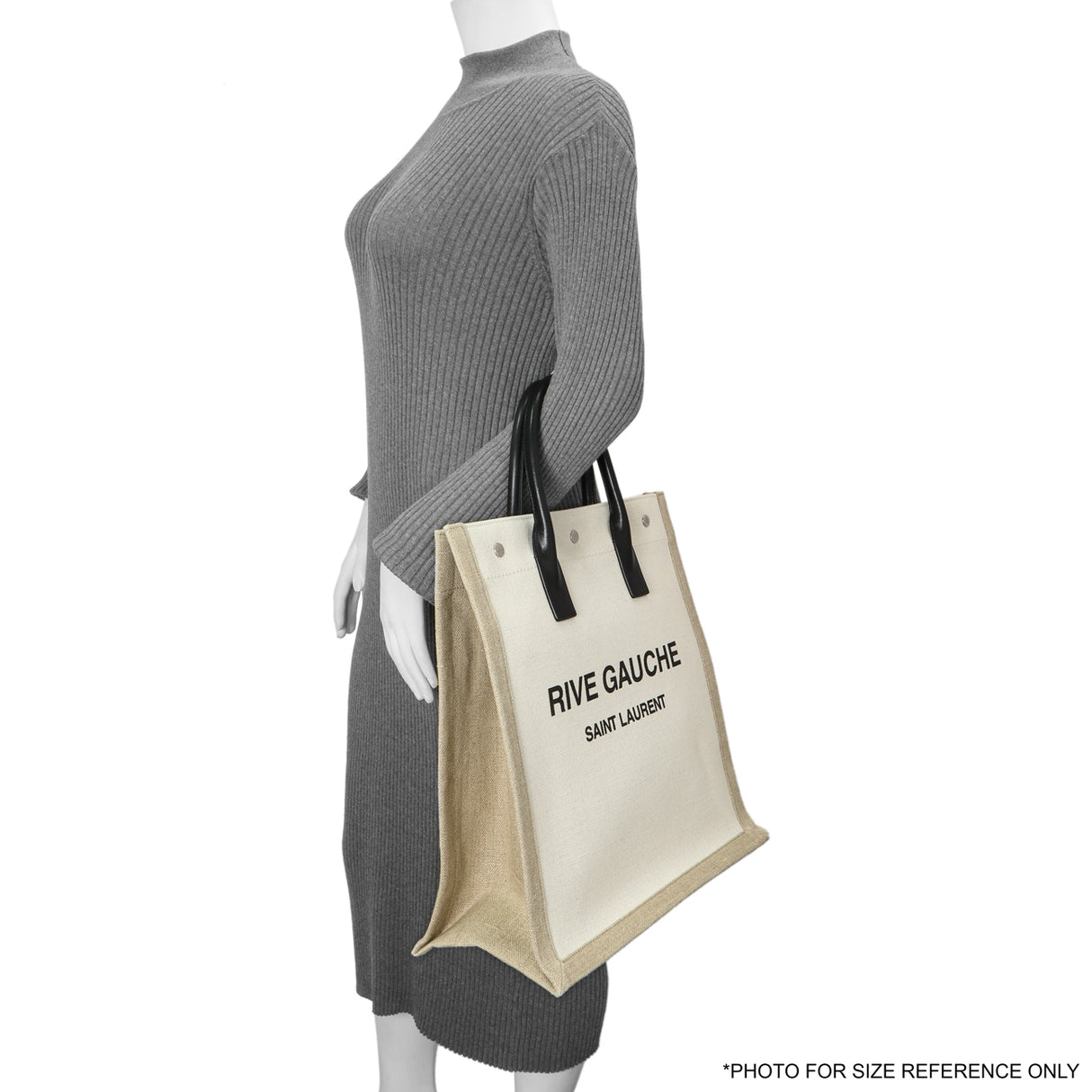 Saint Laurent Linen Rive Gauche North South Tote Handbags Saint Laurent