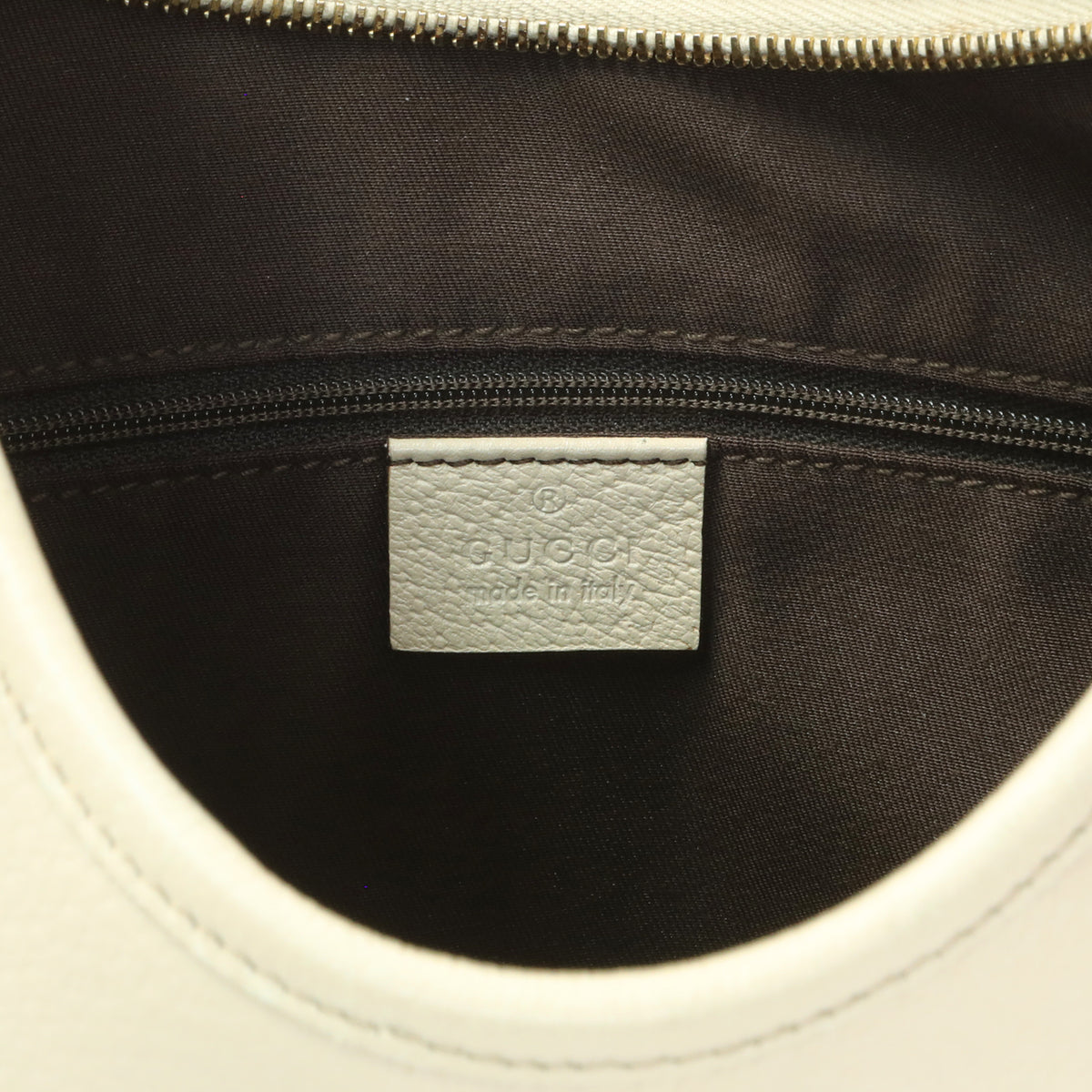 Gucci White Calfskin Abbey D Ring Hobo Handbags Gucci