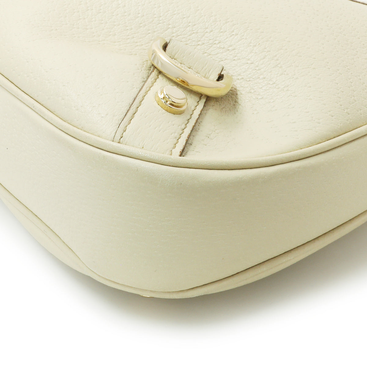 Gucci White Calfskin Abbey D Ring Hobo Handbags Gucci
