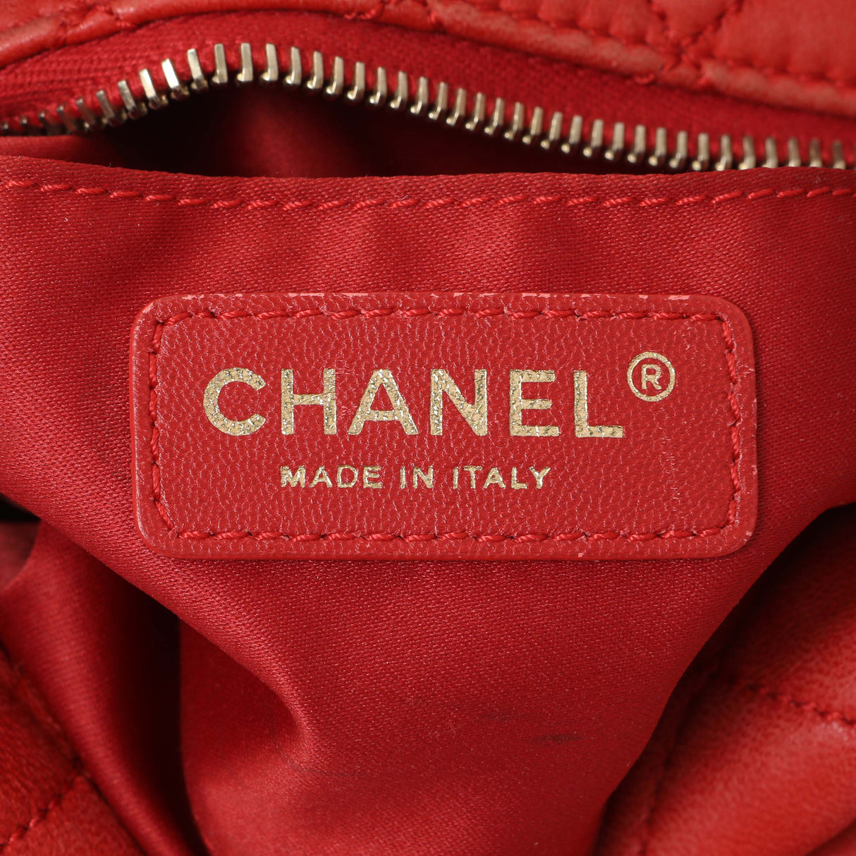 Chanel Red Quilted Lambskin Small Hobo Handbags Chanel