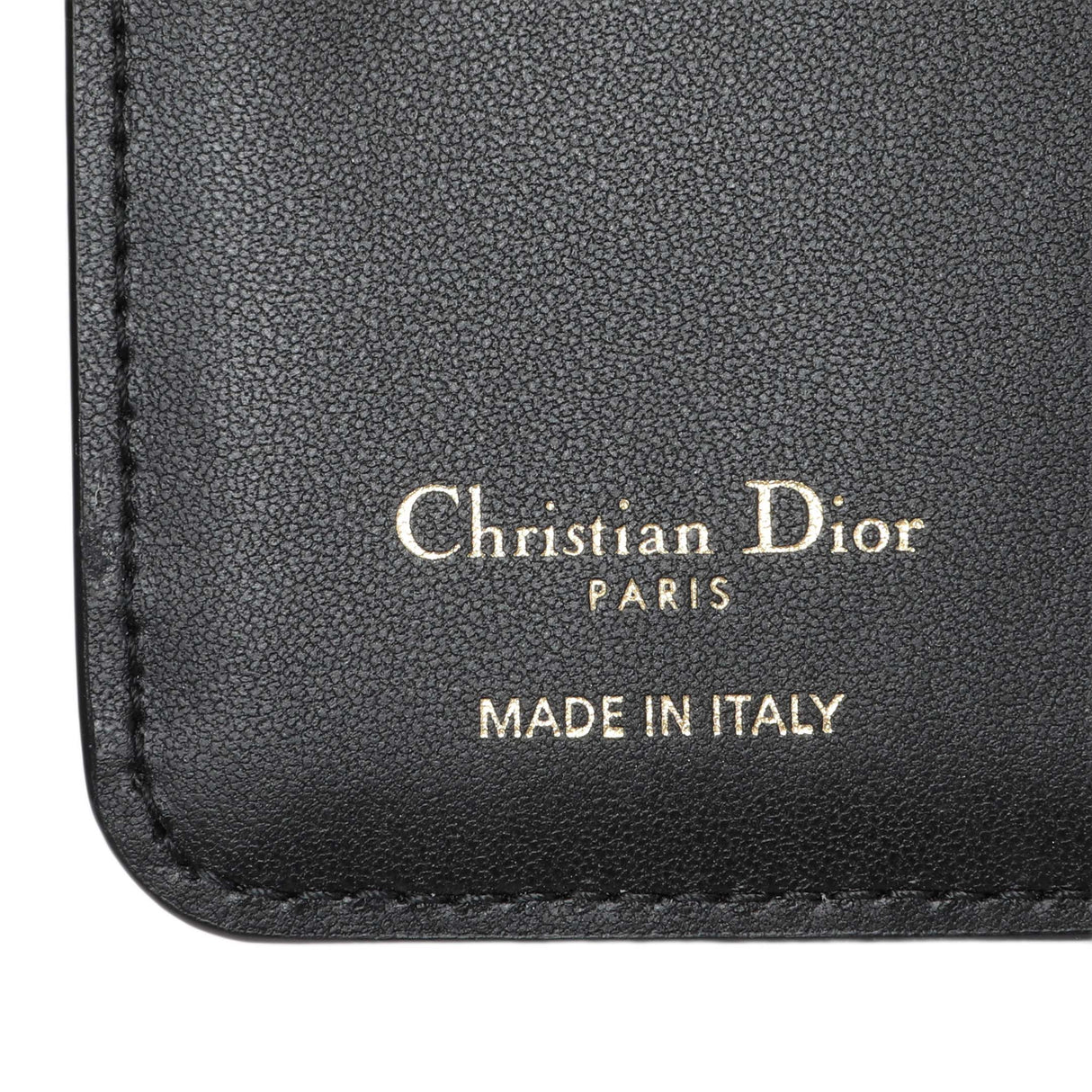 Christian Dior Black Grained Calfskin Supple Cannage Caro Scarlet Zipped Wallet Accessories Christian Dior