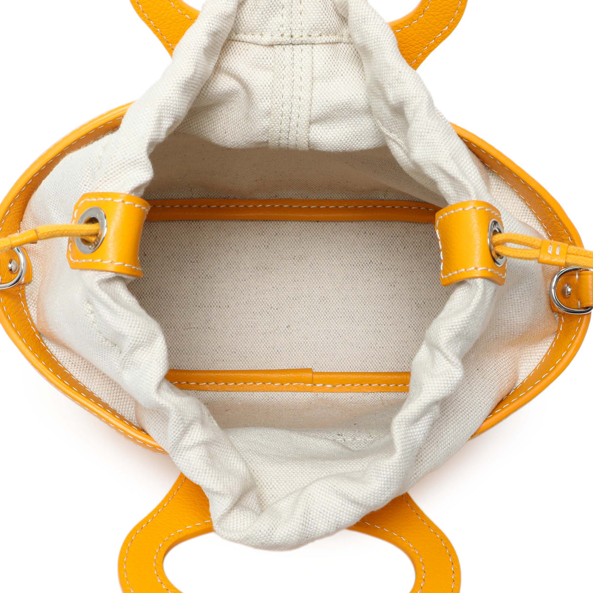 Goyard Yellow Goyardine Beluga Mini Bucket Bag