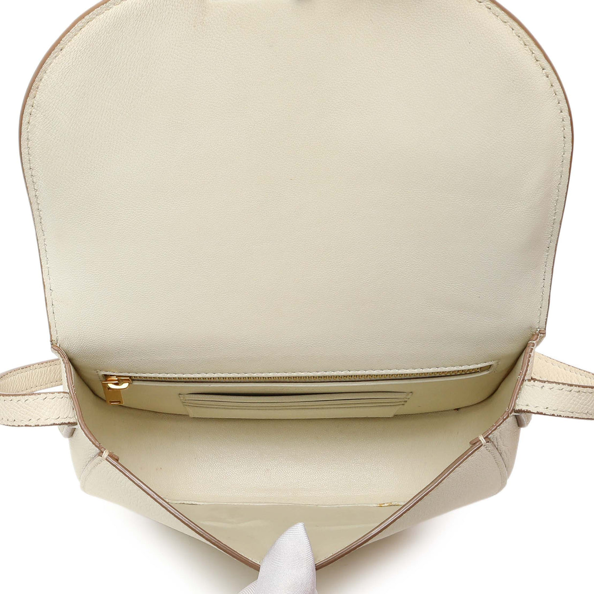 Celine Ivory Grained Calfskin Small Trotteur Handbags Celine