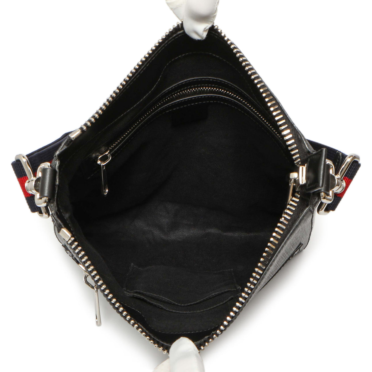 Gucci GG Supreme Monogram Web Flat Messenger Bag Handbags Gucci