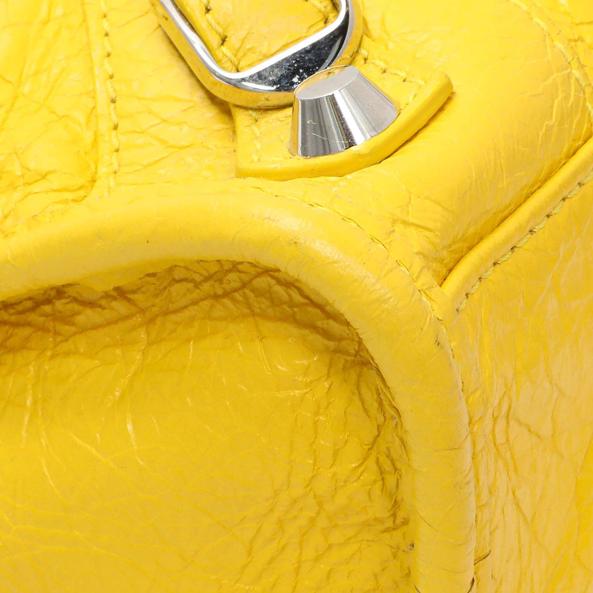 Balenciaga Yellow Agneau Classic Hardware Mini City Handbags Balenciaga