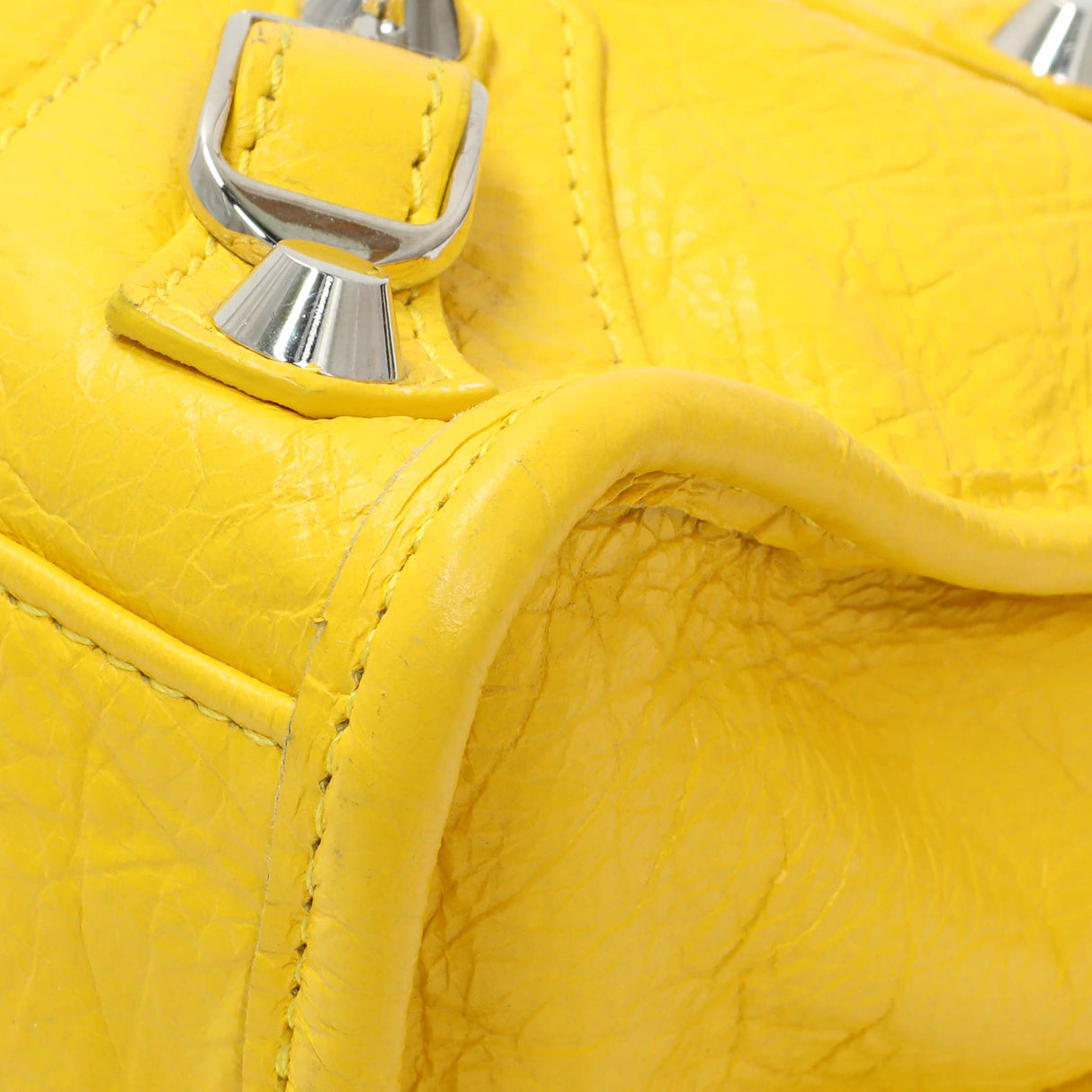 Balenciaga Yellow Agneau Classic Hardware Mini City Handbags Balenciaga