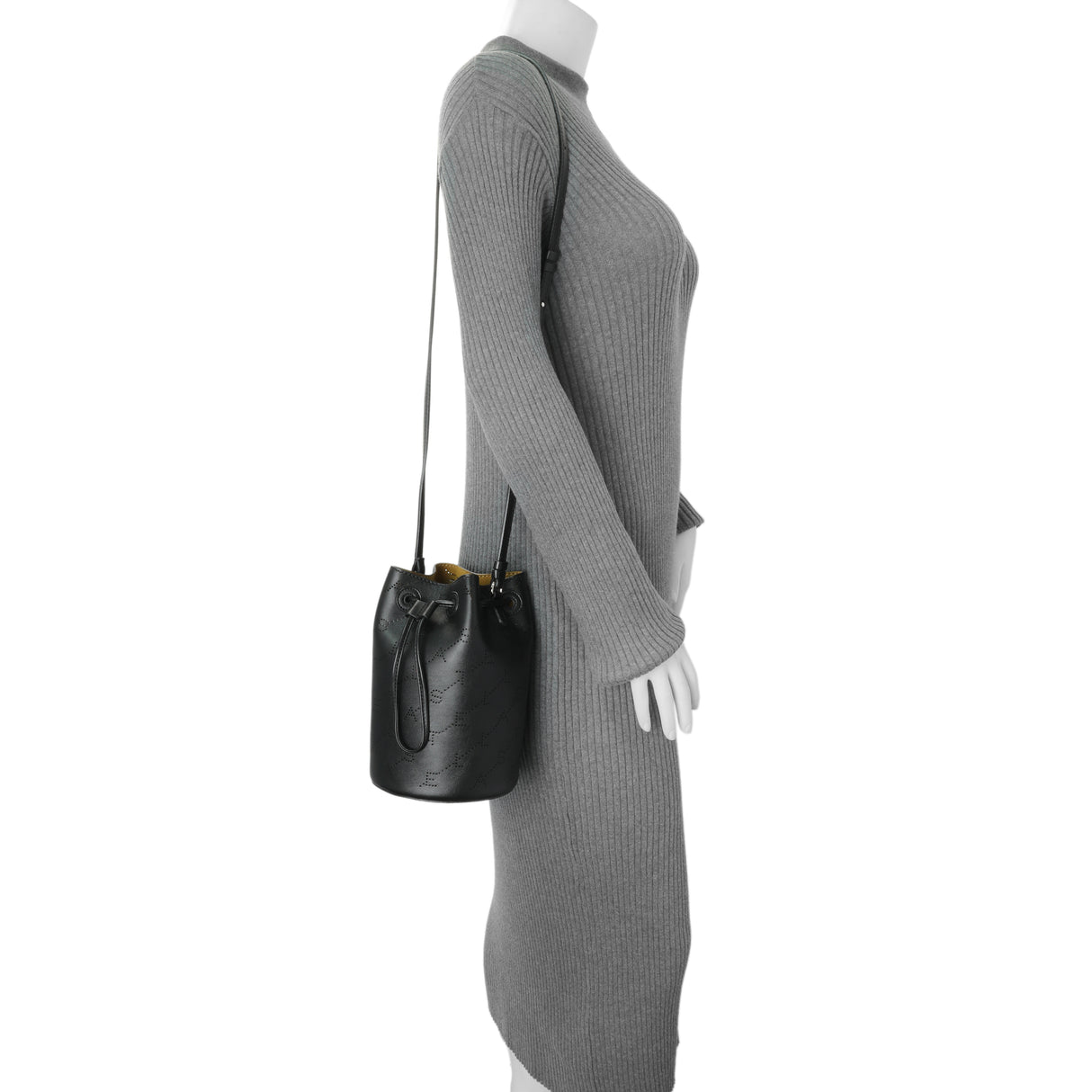 Stella McCartney Perforated Eco Alter Nappa Mini Bucket Bag Handbags Stella McCartney